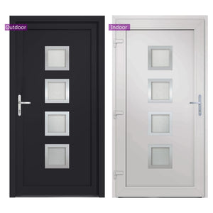 Porta Ingresso Antracite 98x200 cm in PVC 3187851