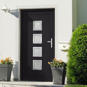 Porta Ingresso Antracite 98x190 cm in PVC 3187856