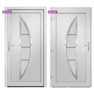 vidaXL Porta Ingresso Bianca 98x190 cm in PVC