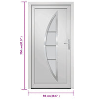 Porta Ingresso Bianca 98x200 cm in PVC