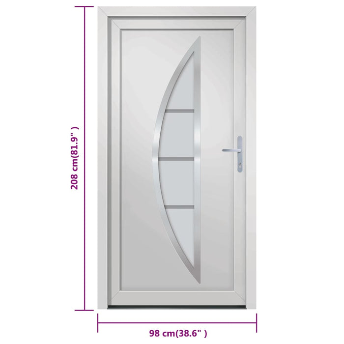 Porta Ingresso Bianca 98x208 cm in PVC 3187870