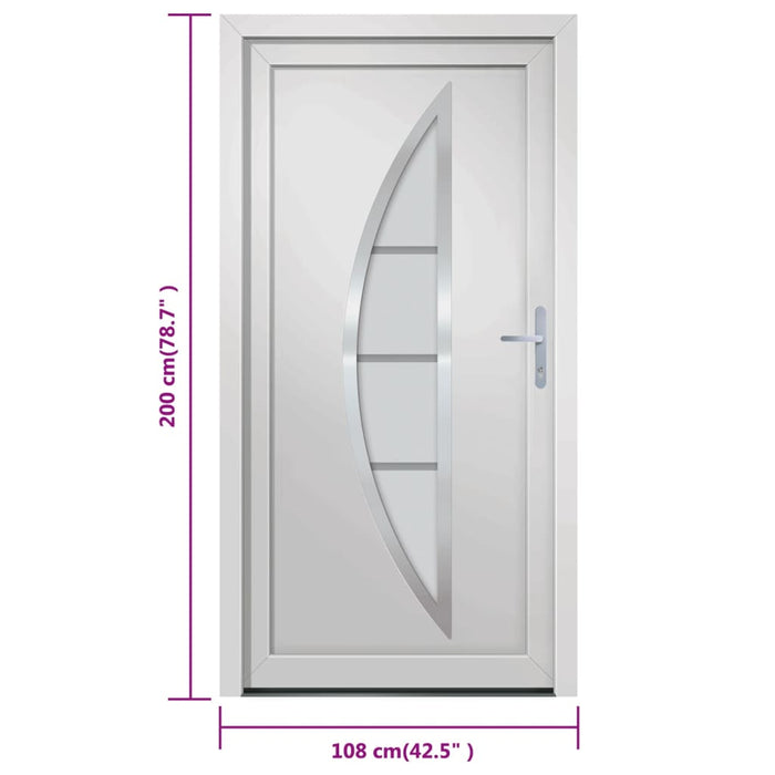 Porta Ingresso Bianca 108x200 cm in PVC 3187871