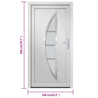 vidaXL Porta Ingresso Bianca 108x200 cm in PVC