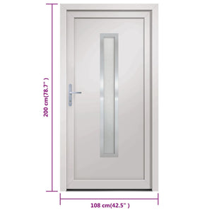 Porta Ingresso Bianca 108x200 cm in PVC 3187889