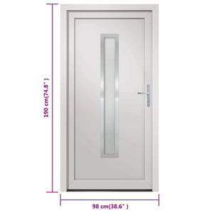 Porta Ingresso Bianca 98x190 cm in PVC 3187892
