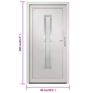 Porta Ingresso Bianca 98x200 cm in PVC 3187893