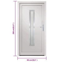 Porta Ingresso Bianca 98x208 cm in PVC 3187894