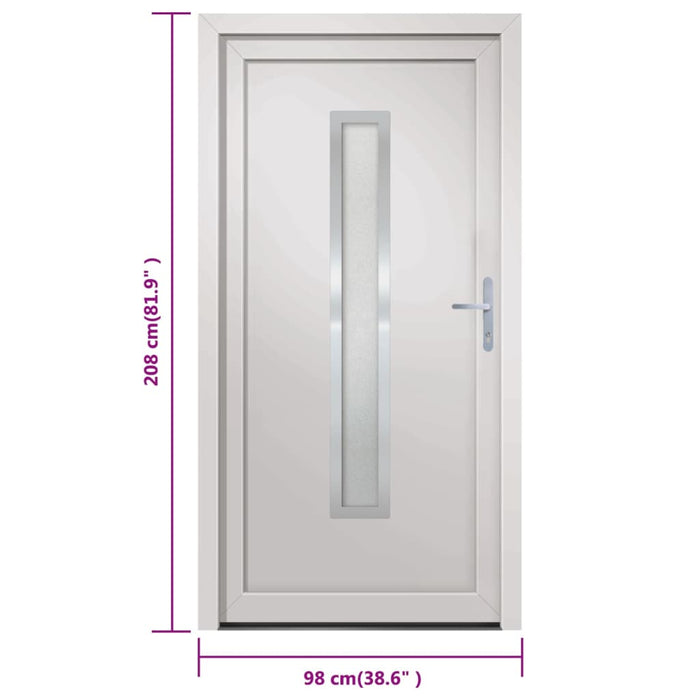 Porta Ingresso Bianca 98x208 cm in PVC 3187894