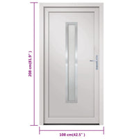 Porta Ingresso Bianca 108x208 cm in PVC 3187896