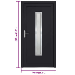 Porta Ingresso Antracite 98x208 cm in PVC 3187900