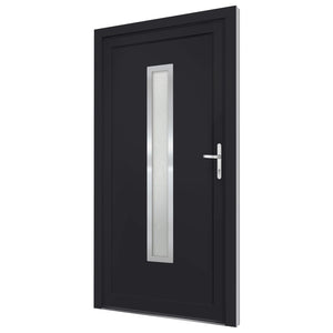 Porta Ingresso Antracite 88x200 cm in PVC 3187903