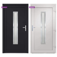 Porta Ingresso Antracite 88x200 cm in PVC 3187903