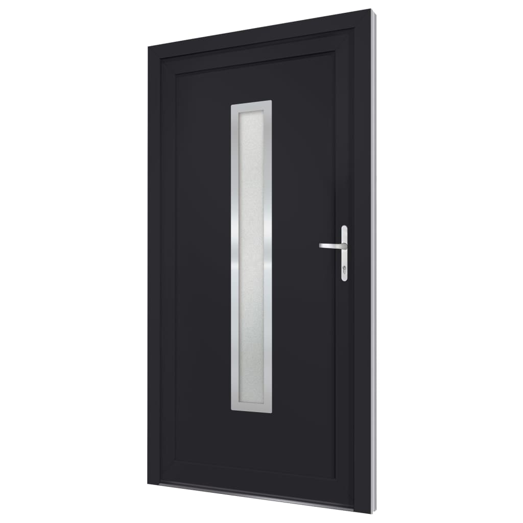 Porta Ingresso Antracite 98x190 cm in PVC 3187904