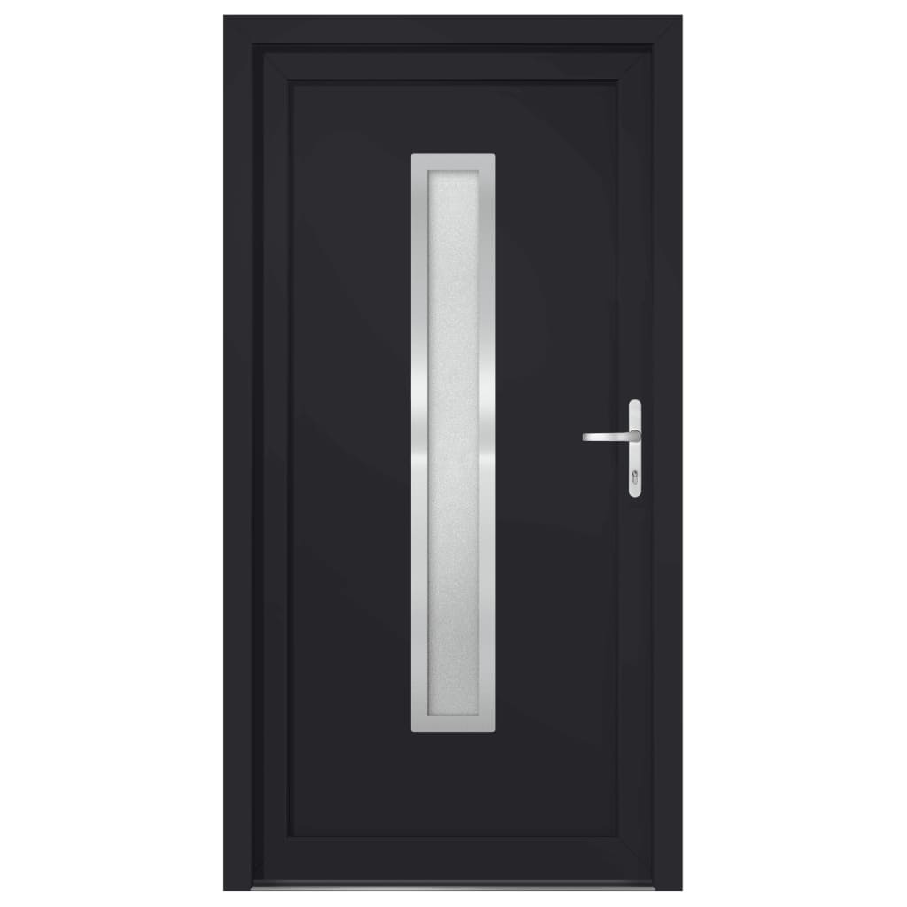 Porta Ingresso Antracite 98x208 cm in PVC 3187906