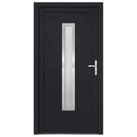 Porta Ingresso Antracite 98x208 cm in PVC 3187906