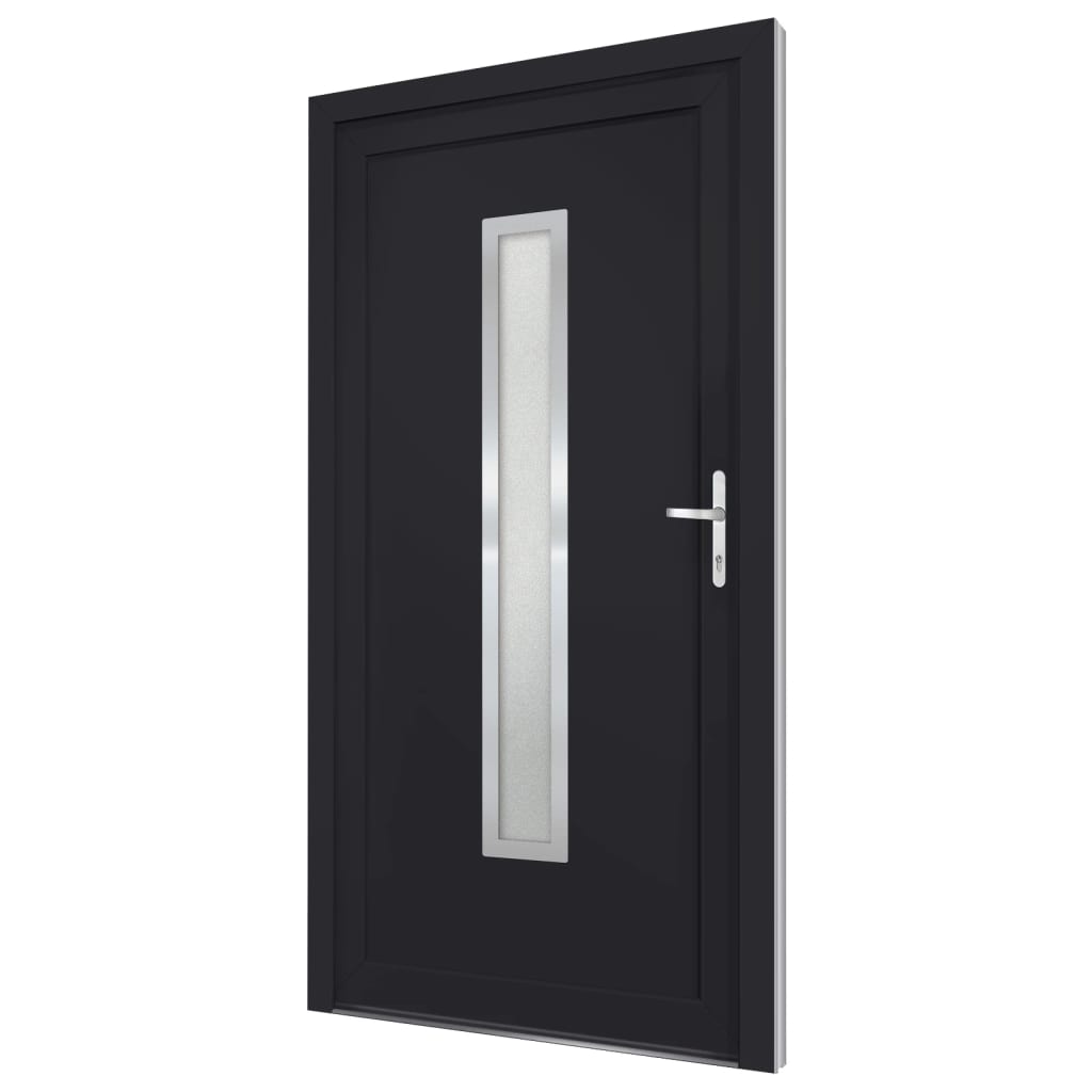 Porta Ingresso Antracite 98x208 cm in PVC