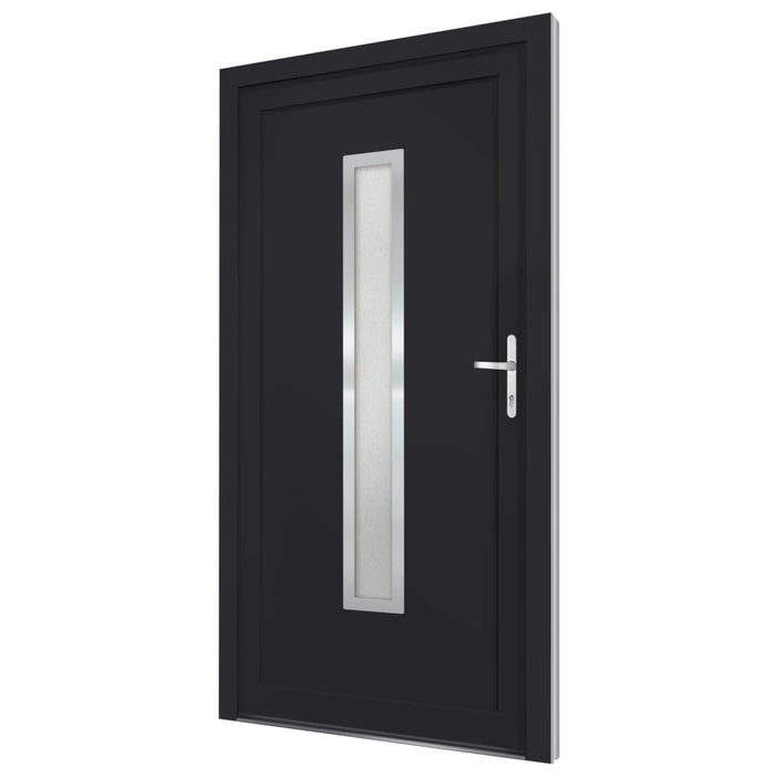 Porta Ingresso Antracite 98x208 cm in PVC