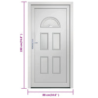 Porta Ingresso Bianca 88x190 cm in PVC 3187909