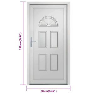 Porta Ingresso Bianca 88x190 cm in PVC 3187909