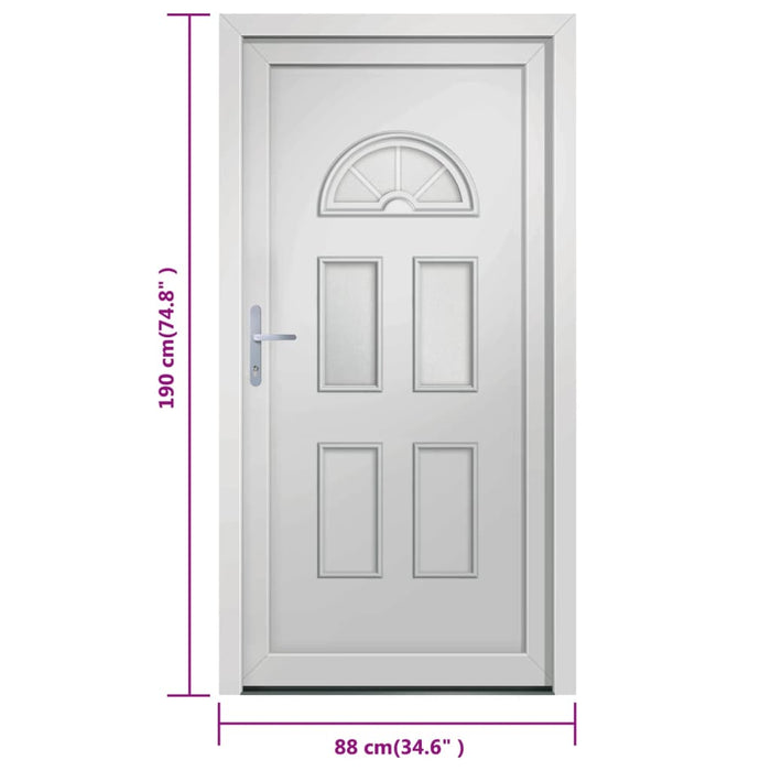 Porta Ingresso Bianca 88x190 cm in PVC 3187909