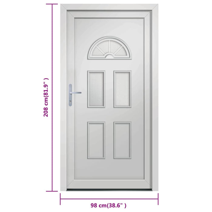 Porta Ingresso Bianca 98x208 cm in PVC 3187913