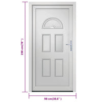 Porta Ingresso Bianca 98x198 cm in PVC 3187916