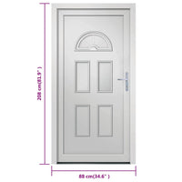 Porta Ingresso Bianca 88x208 cm in PVC 3187918
