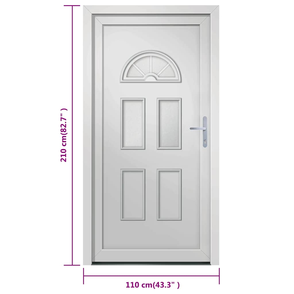 Porta Ingresso Bianca 110x210 cm in PVC 3187920