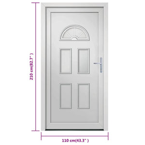 Porta Ingresso Bianca 110x210 cm in PVC 3187920
