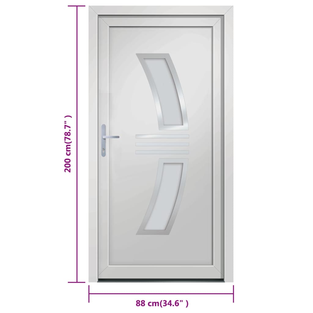 Porta Ingresso Bianca 88x200 cm in PVC 3187921