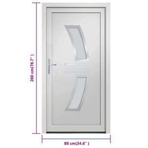 Porta Ingresso Bianca 88x200 cm in PVC 3187921
