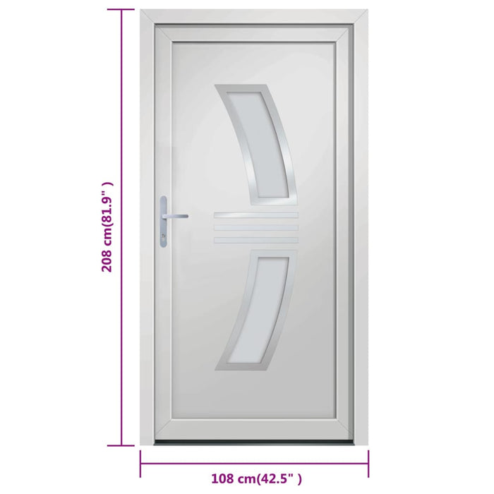 Porta Ingresso Bianca 108x208 cm in PVC 3187925