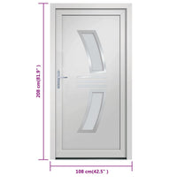 Porta Ingresso Bianca 108x208 cm in PVC