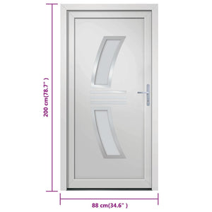 Porta Ingresso Bianca 88x200 cm in PVC 3187926