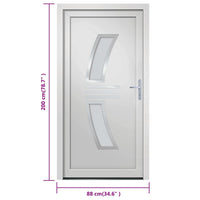 Porta Ingresso Bianca 88x200 cm in PVC 3187926