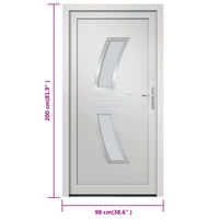 Porta Ingresso Bianca 98x200 cm in PVC 3187927
