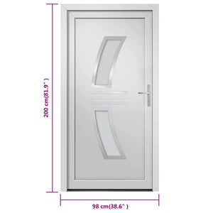 Porta Ingresso Bianca 98x200 cm in PVC 3187927