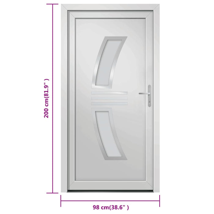 Porta Ingresso Bianca 98x200 cm in PVC 3187927