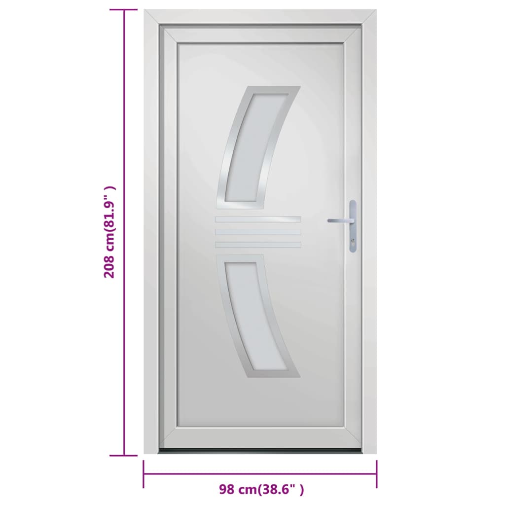 Porta Ingresso Bianca 98x208 cm in PVC