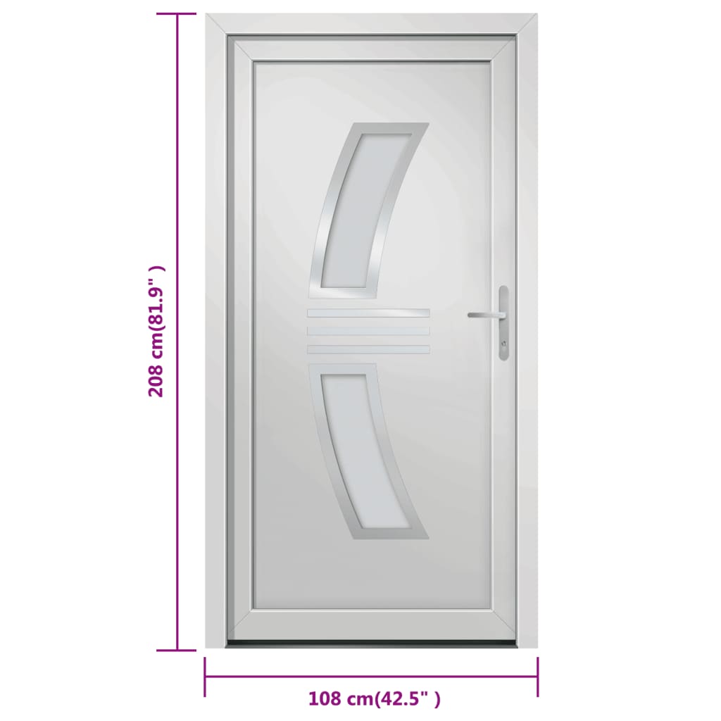 Porta Ingresso Bianca 108x208 cm in PVC 3187930