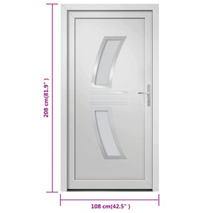 Porta Ingresso Bianca 108x208 cm in PVC 3187930