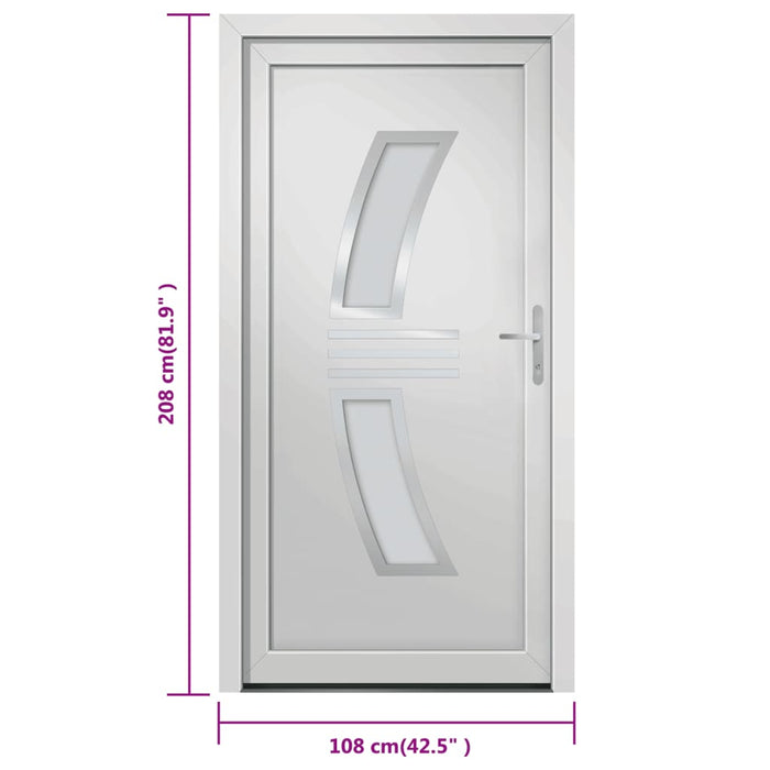 Porta Ingresso Bianca 108x208 cm in PVC 3187930