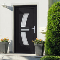 Porta Ingresso Antracite 98x208 cm in PVC 3187938