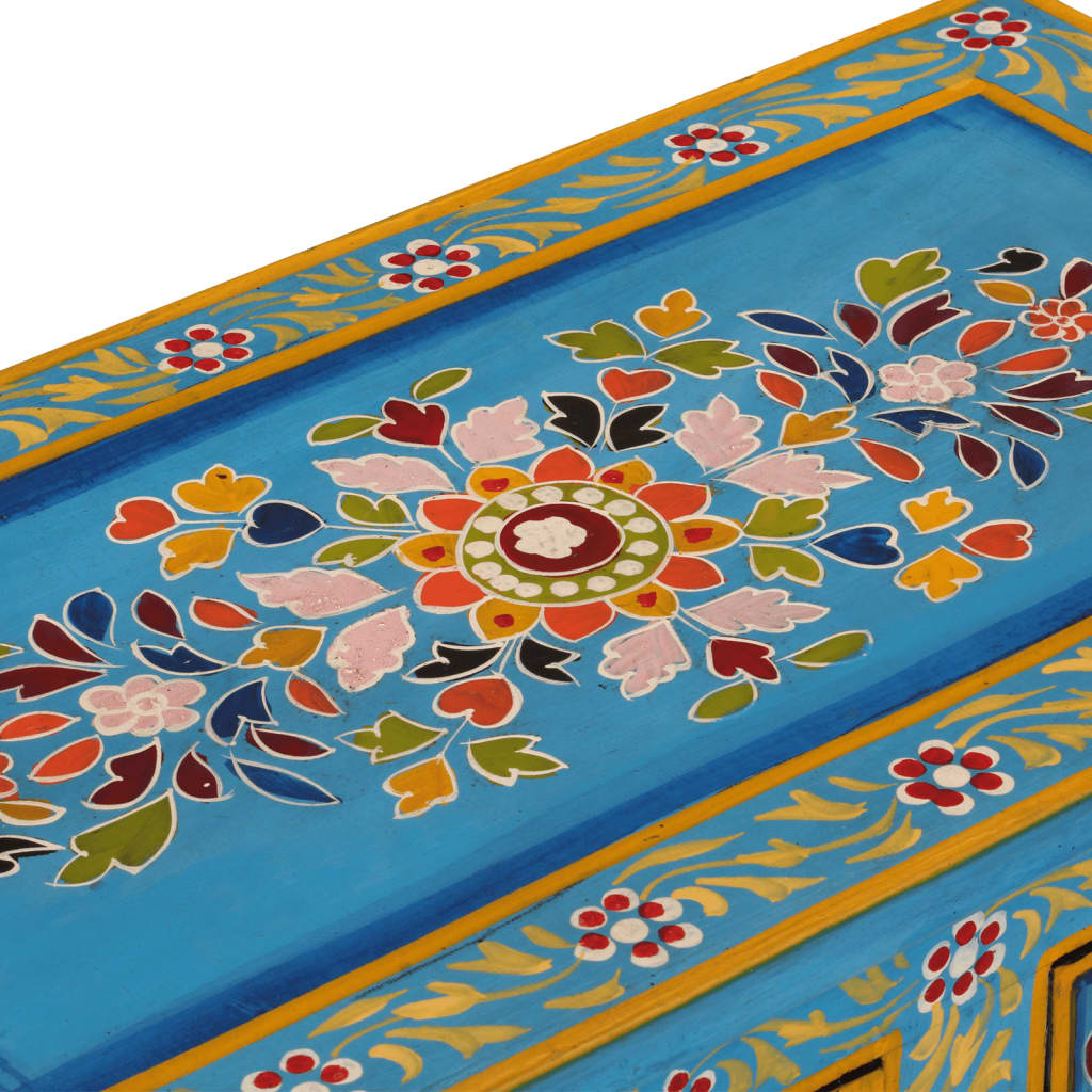 Credenza Turchese 55x30x76 cm in Legno Massello di Mango 355011