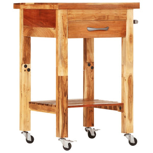 Carrello da Cucina 55x55x89 cm in Legno Massello di Acaciacod mxl 129192