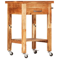 Carrello da Cucina 55x55x89 cm in Legno Massello di Acaciacod mxl 129192