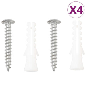 Ganci per Cesti Pensili con Fioriere 4 pz Nero in Acciaio 3188014