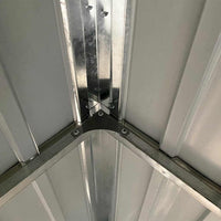 Capanno Giardino con Tetto Esteso Verde 277x110,5x181cm Acciaio 364524