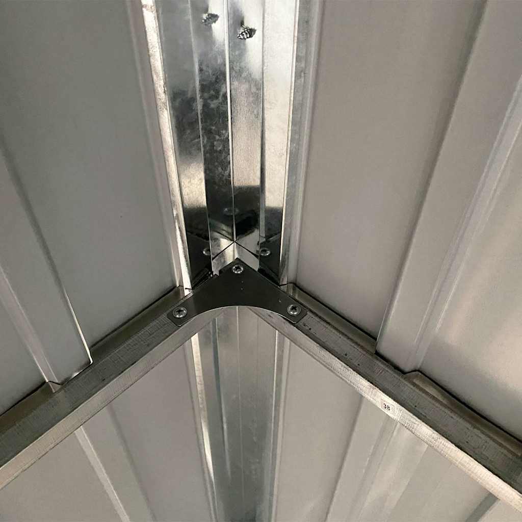 Capanno Giardino Tetto Esteso Antracite 277x110,5x181cm Acciaio 364526