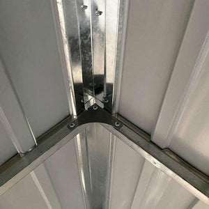 Capanno Giardino Tetto Esteso Antracite 277x110,5x181cm Acciaio 364526